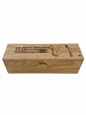 Le Petit Mouton De Mouton Rothschild Wooden Wine Box CRD 1998 Winery France